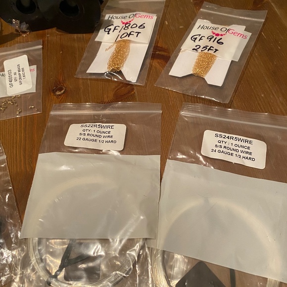 Bulk Jewelry Making Supplies: Gold Plated Chains & Wire, Silver Plated Chains an - Picture 2 of 12